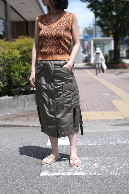 sacai サカイ Nylon Twill Skirt カーゴ ポケットスカート-
