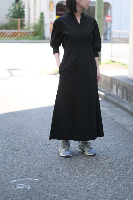 mame classic Cotton Dress black サイズ2