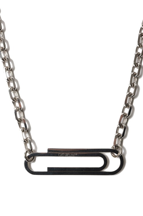 Off-White Silver XL Paperclip Necklace Off-White