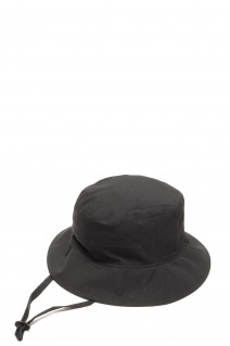 TYPEWRITER BUCKET HAT / WITH CHIN STRAP - BLACK (NO.18679)