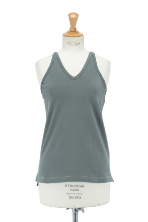 V-NECK AMERICAN SLEEVE -SAGE GREEN(21SCT-#725L)
