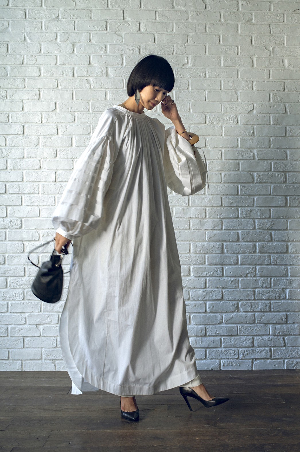 感謝報恩 wryht cho-chin sleeve folk dress ワンピース | irai.co.id