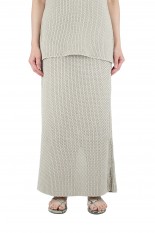 Line Knit Skirt-NATURAL(12110804)