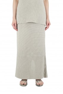 Line Knit Skirt-NATURAL(12110804)