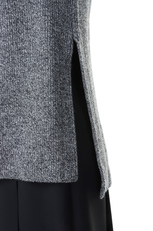 Asymmetry Wool Knit Vest -Black (015-021-KT17) | セレクトショップ