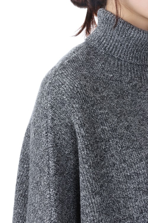 Asymmetry Wool Knit Vest -Black (015-021-KT17) | セレクトショップ