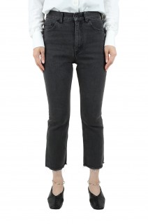 HEM CUT SLIM FLARE DENIM (VM) -LT.BLACK (MB999-3002)