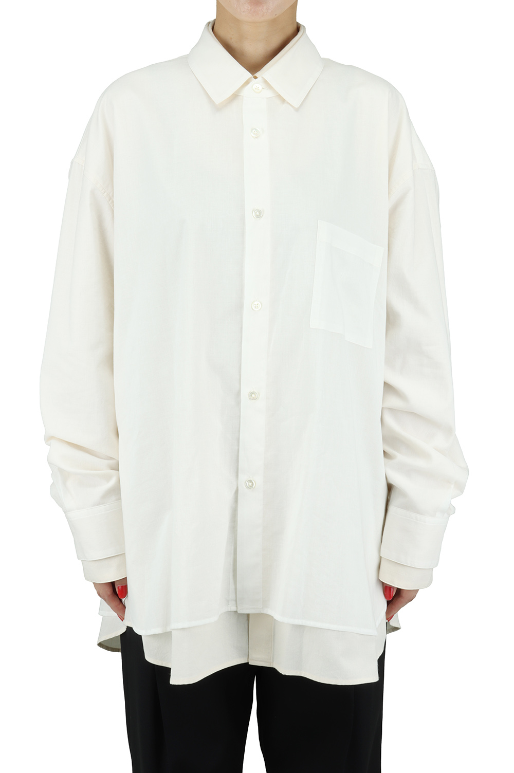 stein 21aw oversized layered gauze shirt - シャツ