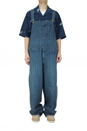 DISNEY MICKEY MOUSE / PC OHARIKO COLLECTION STRIPE DENIM OVERALLS