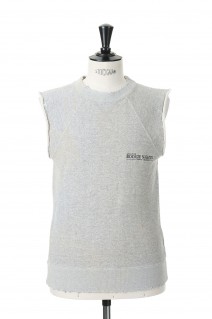Ponyboy Cut off Sweater Vest(21AW C-4)-Mud Grey-