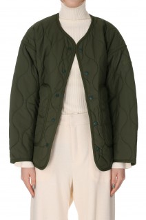 W'S NO COLLAR QUILTED JACKET -OLIVE DRAB (WTW21210SK)