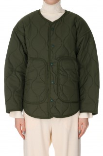 W'S NO COLLAR QUILTED JACKET -OLIVE DRAB (WTW21210SK)