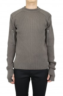 SHOULDER PAD KNIT SWEATER(4B001-0121-38)-BEIGE-