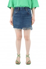 circa make cutback fring denim mini skirt-Blue26size1(ccbs-04)