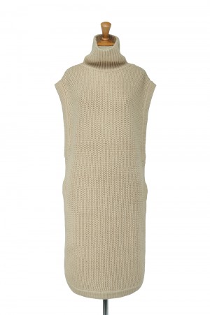 Roundhem Knit Vest -BEIGE (12120505)