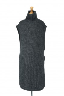 Roundhem Knit Vest -CHARCOAL GRAY (12120505)