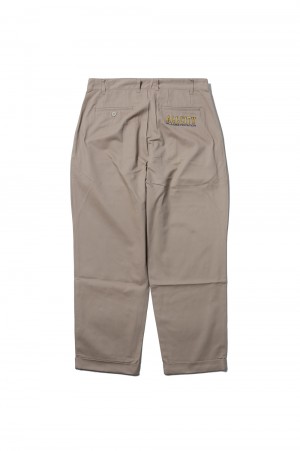 ALL CITY TWO-TUCK CHINO/BROWN(BEPFW21PA04) | セレクト