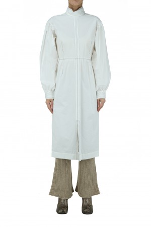 Stitch Puff Dress -WHITE (12120317)