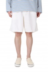 Garment Dyed Poplin Military Shorts - WHITE (GU221-40065)