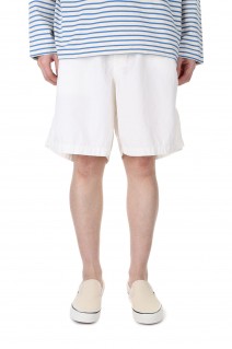 Garment Dyed Poplin Military Shorts - WHITE (GU221-40065)