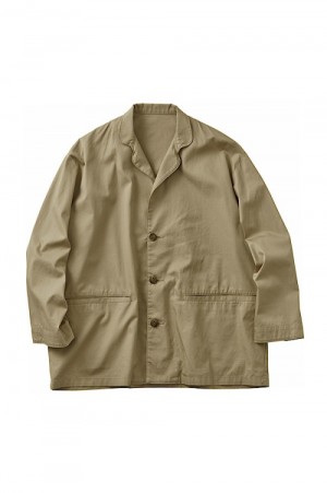 GABARDINE WIDE JACKET / KHAKI (PC-027-1814)
