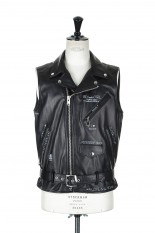 Hand Painted Double Leather Vest (22SS V-1)