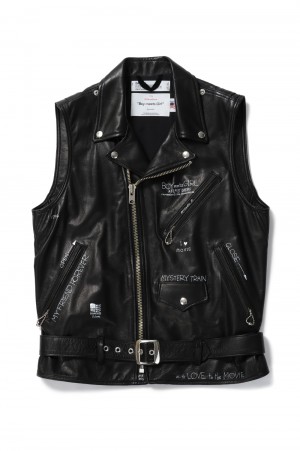 Hand Painted Double Leather Vest (22SS V-1)