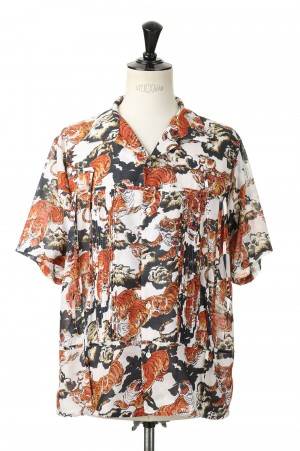 Tiger Open Collar Shirt -White (22SS S-2)