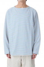 ORGANIC COTTON BORDER BASQUE SHIRT - BLUE (GL68882)