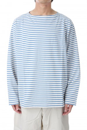 ORGANIC COTTON BORDER BASQUE SHIRT - BLUE (GL68882)