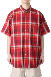 Tech Flannel BD S/S - D.RED (BE-82022)
