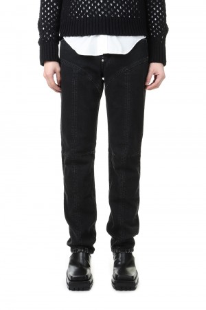 WASHED DENIM SWITCHED PANTS(2A008-0322-36)
