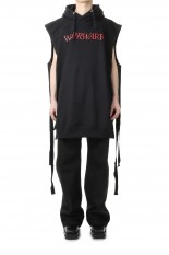 WIRRWARR SLEEVELESS HOODIE(5A004-0422-18)-BLACK-
