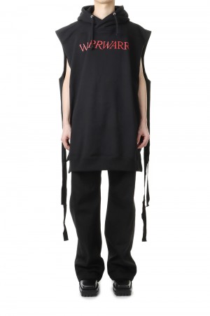 WIRRWARR SLEEVELESS HOODIE(5A004-0422-18)-BLACK-