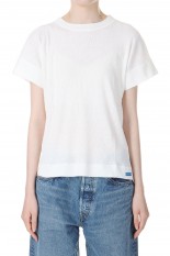 roll-up sleeve T white(17RCSTOP-15C)