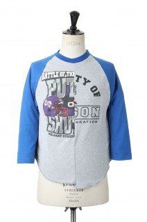 Baseball top / Mens size-GRAY / BLUE(cc22ss-07)