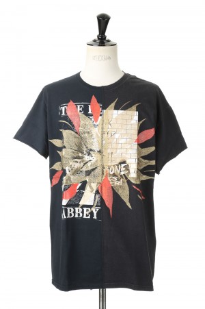 Luster flower print top-BLACK-1(cm22ss-01)