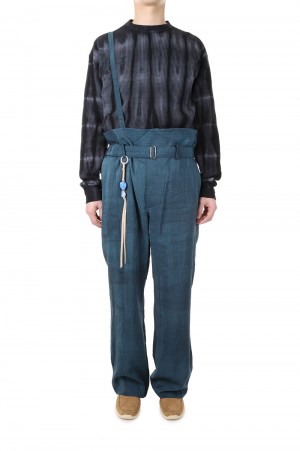 Water Drop HiWaist Pants [ Elise Gettliffe ](AY10-22)-Navy-