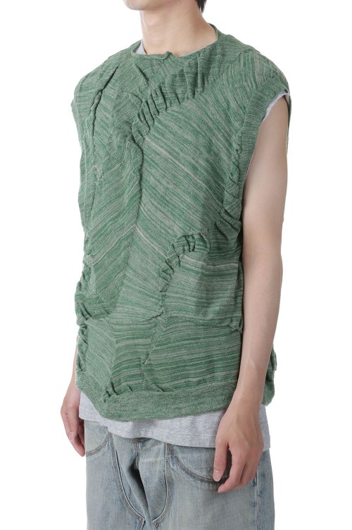 Waterscape Knit Vest(AY10-30)-Green- | セレクトショップ