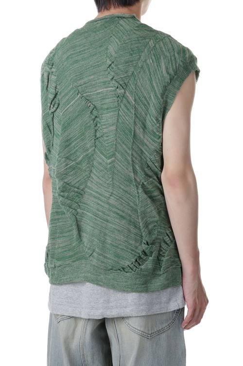 Waterscape Knit Vest(AY10-30)-Green- | セレクトショップ