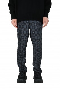 70’s Pattern Slacks Pants -BLACK (LEP208)