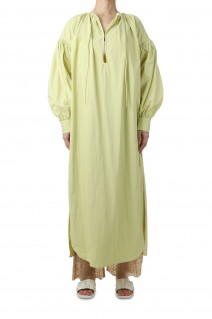 Gather Caftan Dress -GREEN YELLOW (12210310)