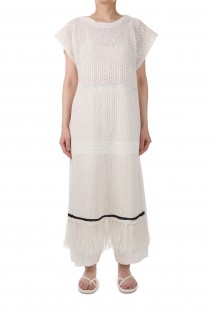 Fringe Pattern Knitvest -ECRU (12210507)