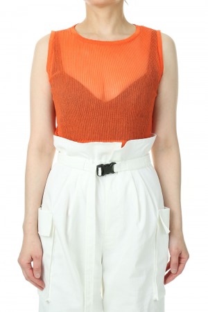 Pleats sheer carve knit-OREAGE(018-022-KT28)