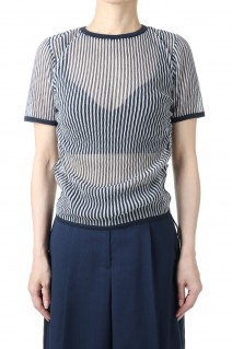 Pleats Sheer Knit -NAVY (018-022-KT27)