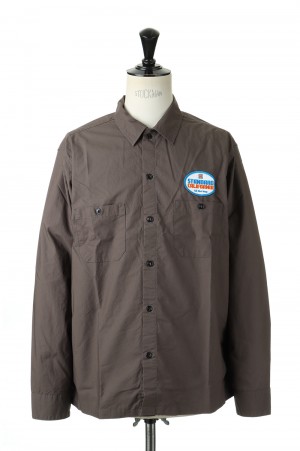 SD OVAL LOGO PATCH WORK SHIRT LS - CHARCOAL | セレクトショップ