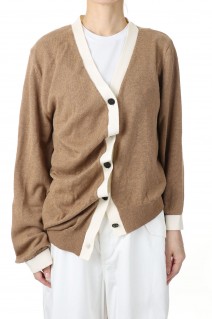 Cotton W expressed cardigan -wood (KN0904-SA22)