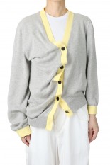 Cotton W expressed cardigan -rock (KN0904-SA22)