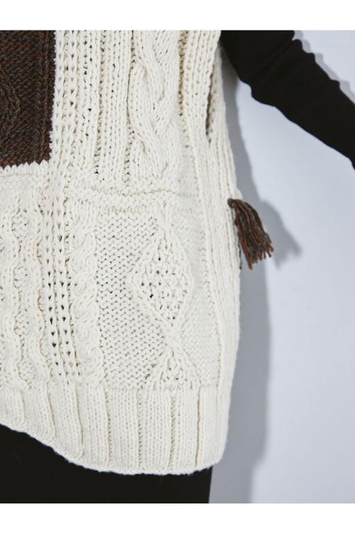 Patchwork Handknit Vest (12220507) | セレクトショップ