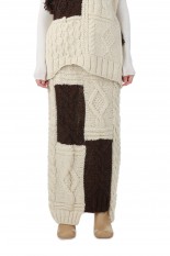 Patchwork Knit Skirt (12220801)